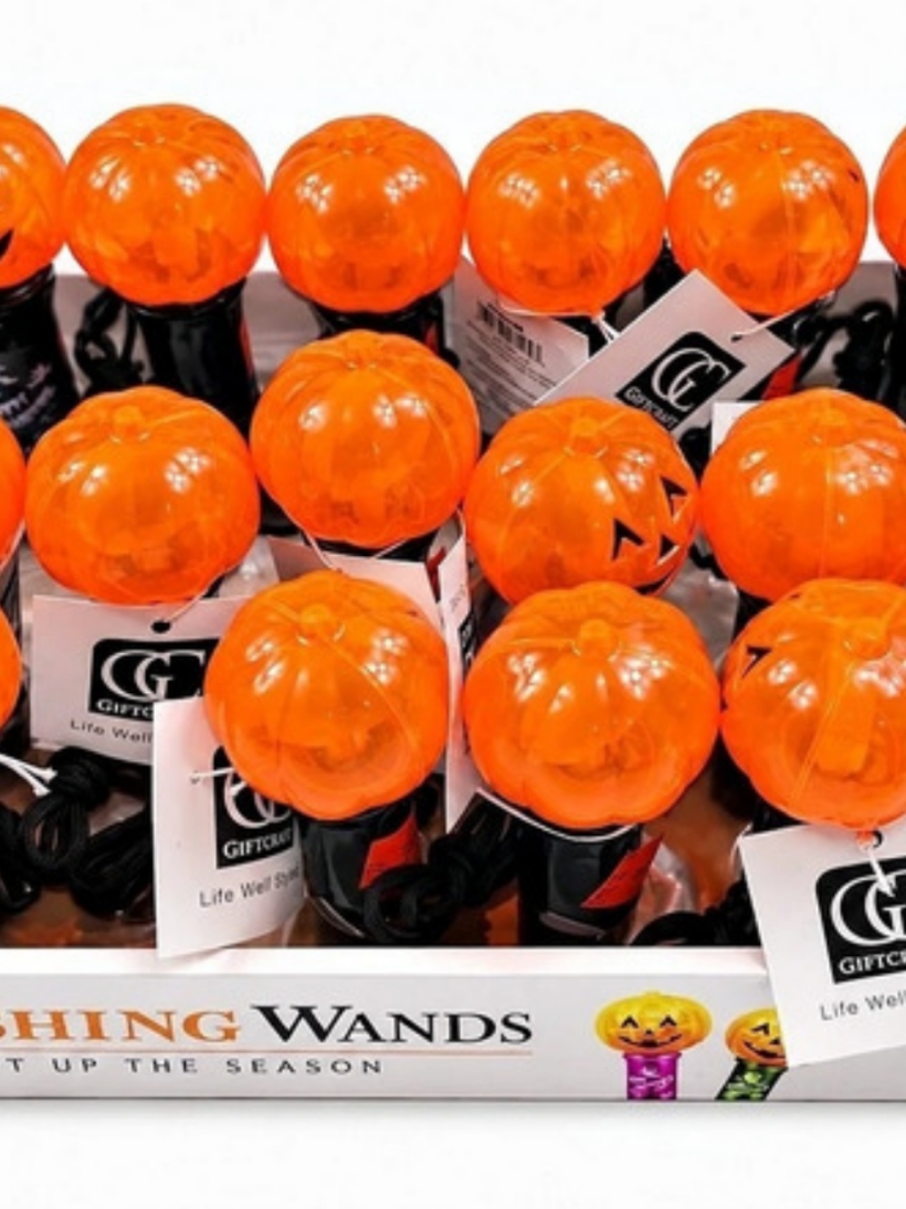 Giftcraft Flashing Wands Halloween Orange Black NWT Lot Of 17